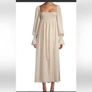 10. LG Weworewhat Revolve Peasant maxi dress Ivory/beige 20 ptp.